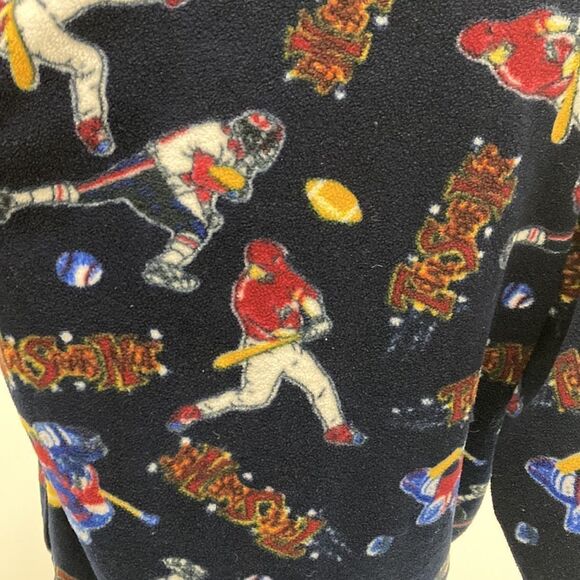 Northern Getaway Retro 90s Navy Total Sports Nut Graphic 1/4 Zip Fleece Large - Picture 8 of 9